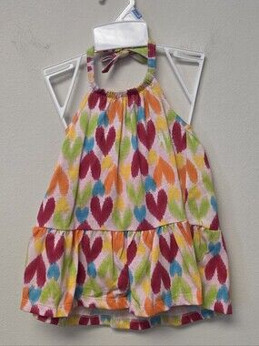 WonderKids Heart Halter Dress with bloomers Multicolor 18 months